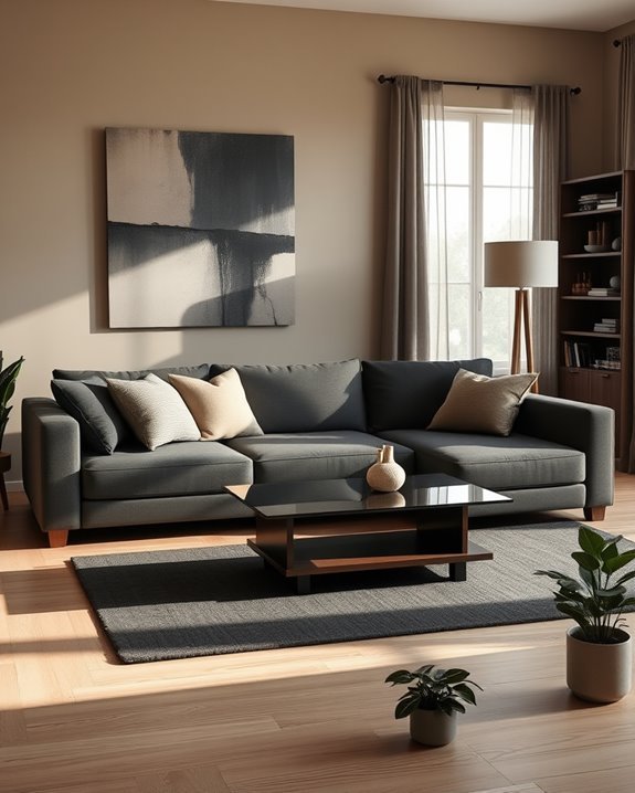 sophisticated dark neutral decor