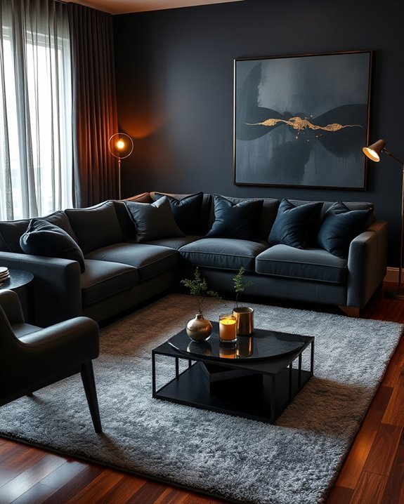 sophisticated dark upholstery styles