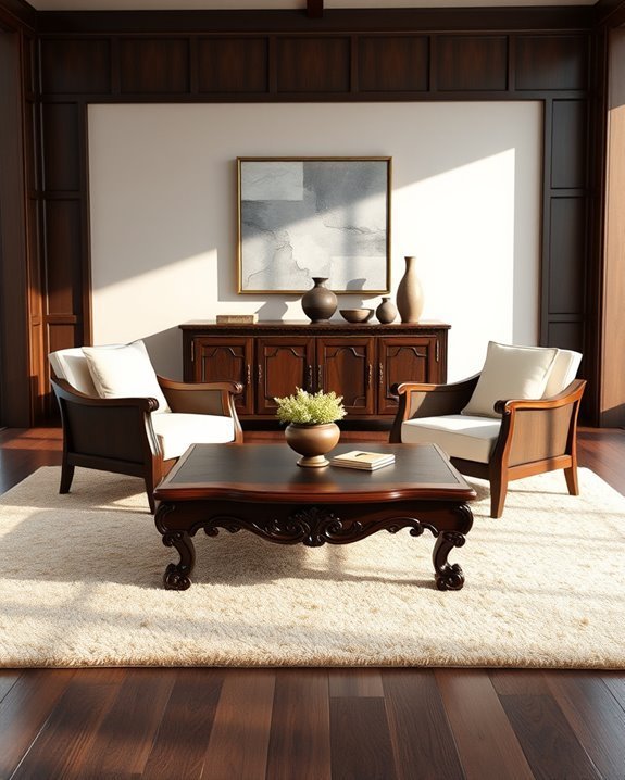 sophisticated dark wood furniture