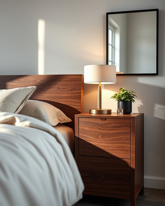 sophisticated dark wood tables
