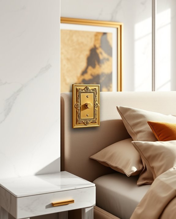 sophisticated gold light switch plates