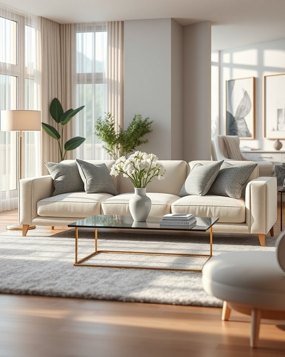 sophisticated grey cream decor