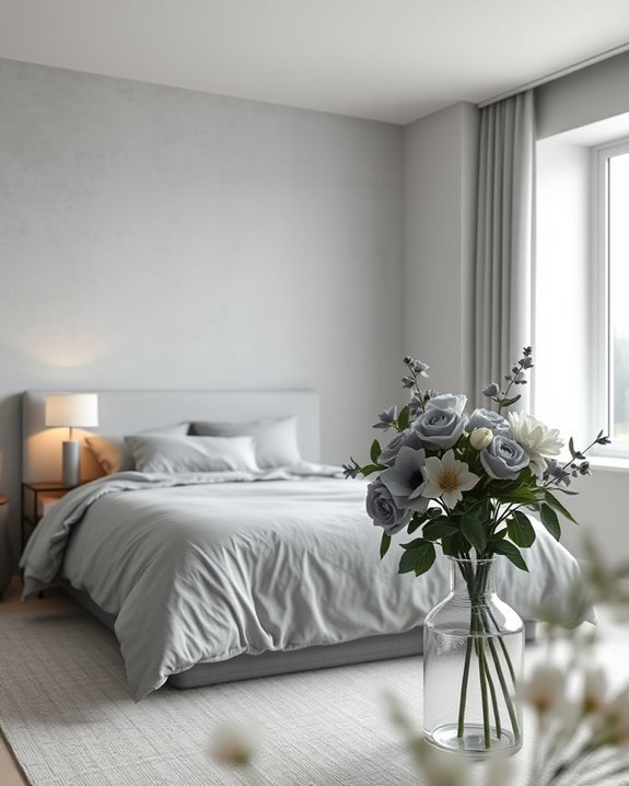 sophisticated grey floral arrangements