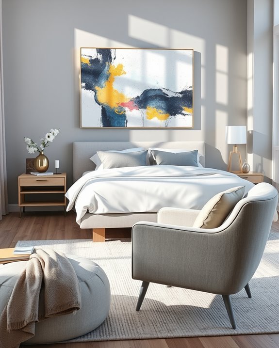 sophisticated grey modern art