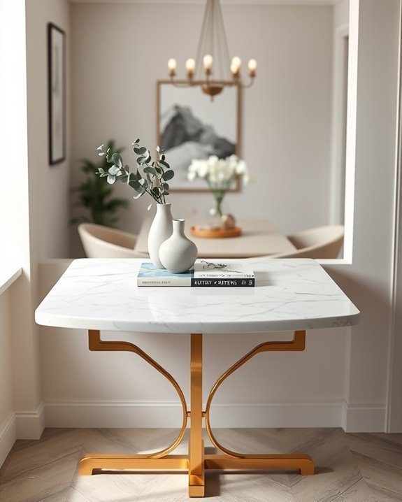 sophisticated marble console table