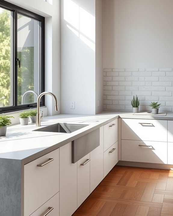 sophisticated matte concrete countertops