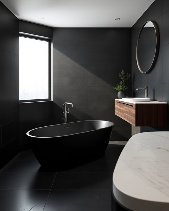 sophisticated minimalist dark design