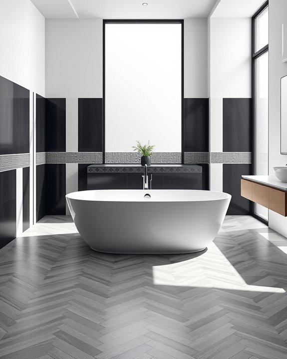sophisticated monochrome bathroom design