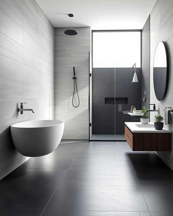 sophisticated monochrome bathroom design