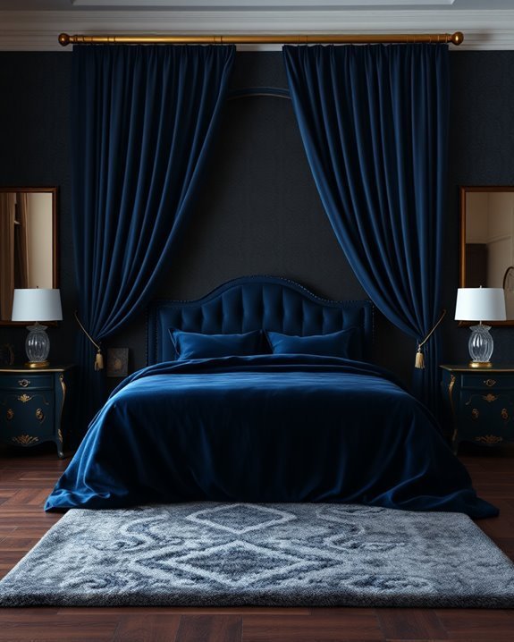 sophisticated navy blue elegance