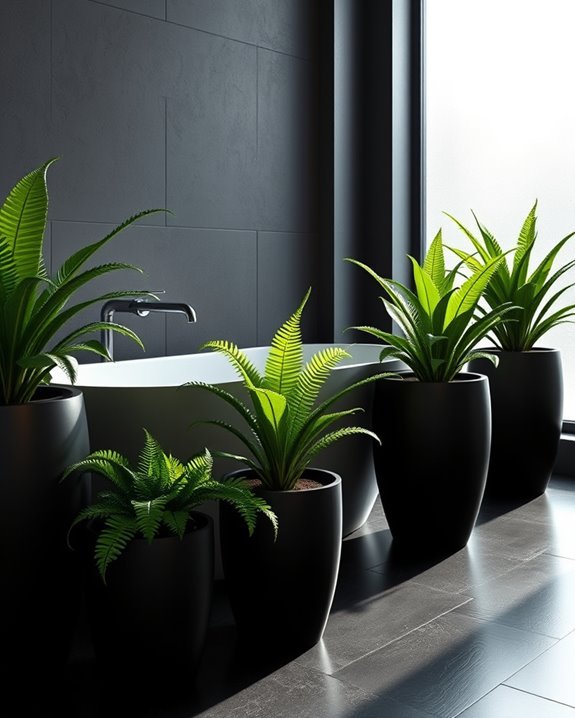 sophisticated planters enhance tranquility