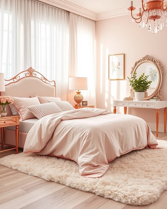 sophisticated rose gold accents