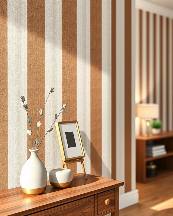 sophisticated striped wallpaper design