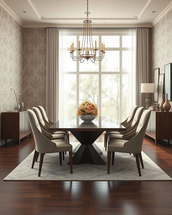 sophisticated wallpaper enhances aesthetics