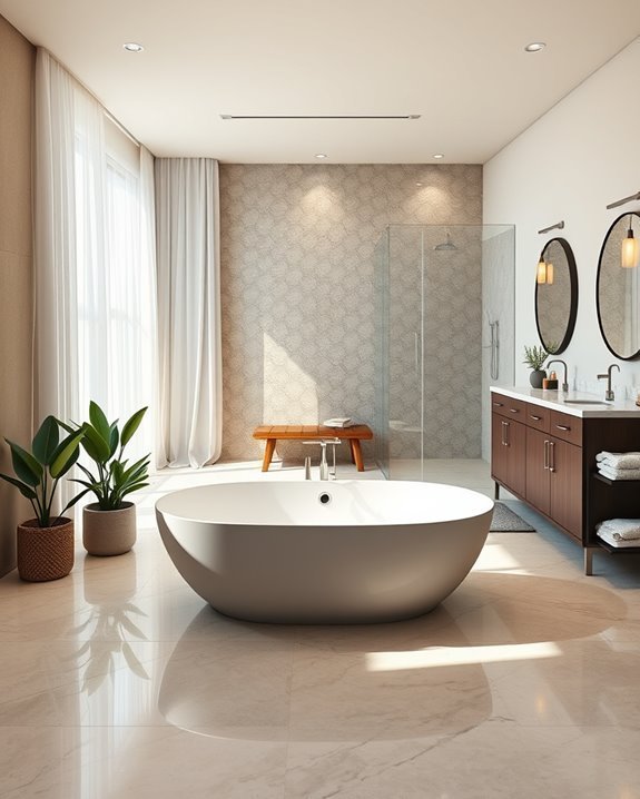 spa inspired bathroom retreat