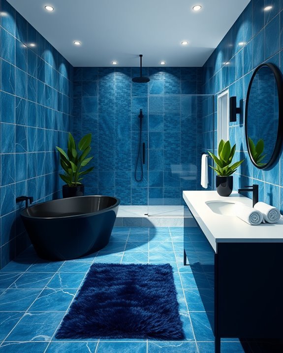spa like blue and black