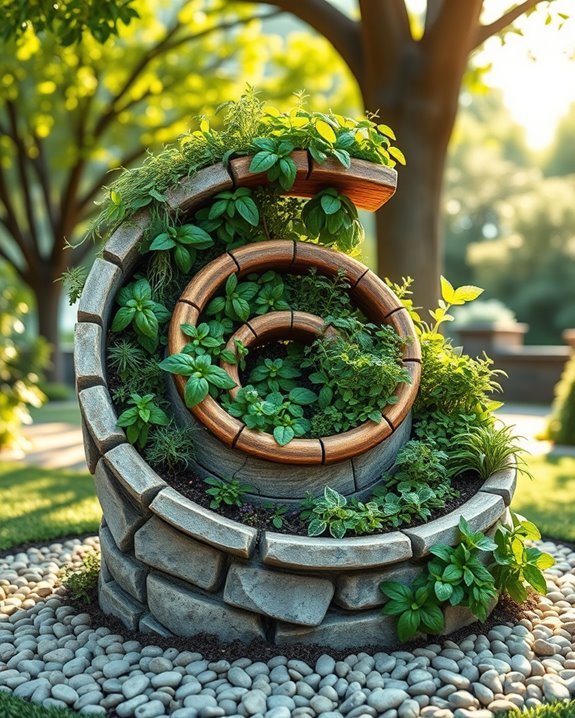 space efficient herb gardening design