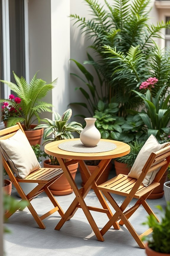 space efficient outdoor tables