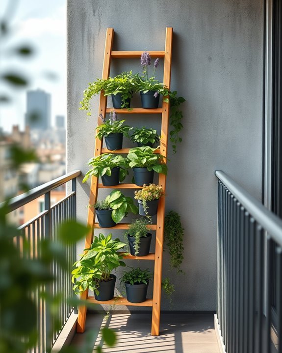 space efficient tiered planters