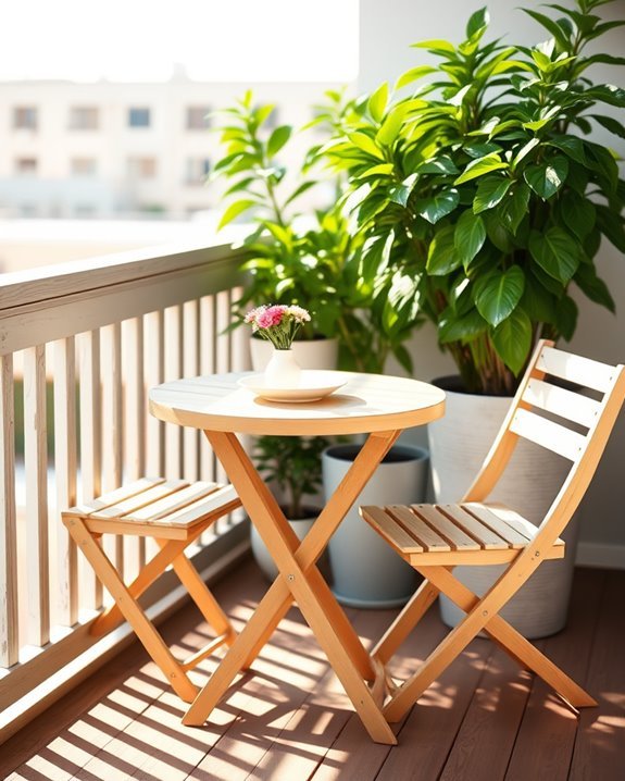 space saving balcony dining