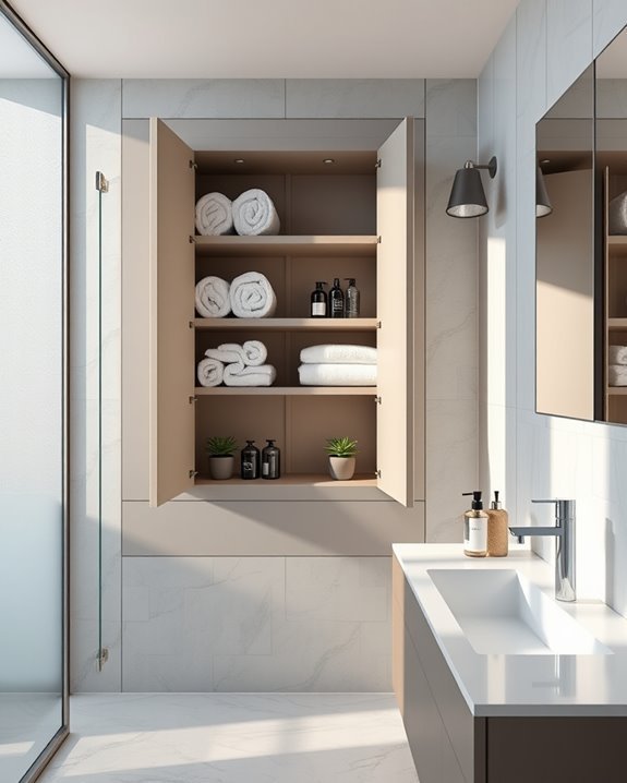 space saving bathroom storage solution
