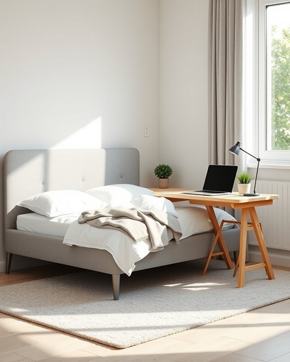 space saving bed desk solutions