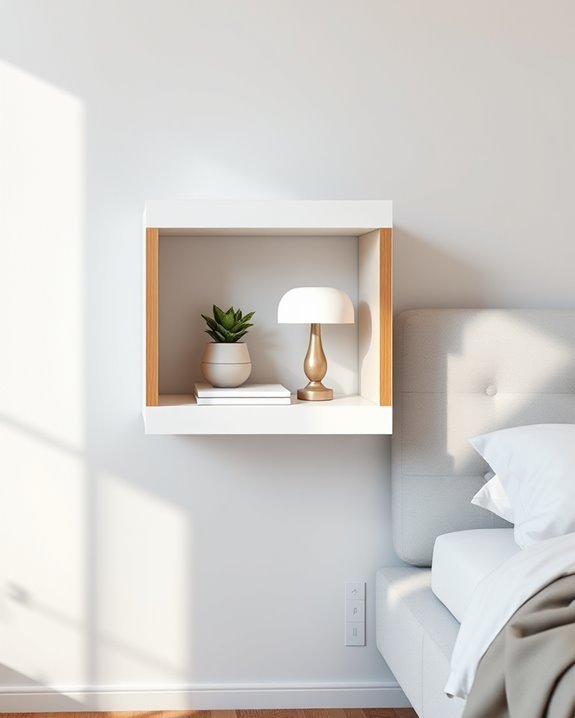 space saving floating cabinets