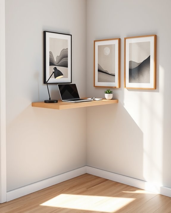 space saving floating desks