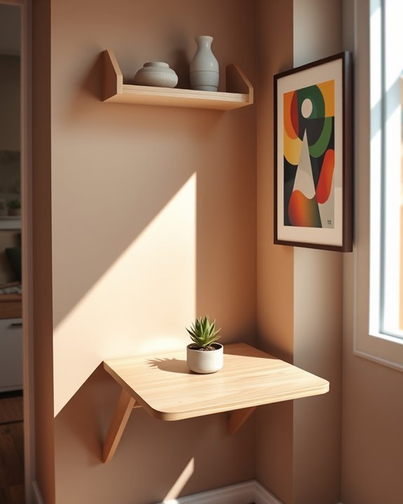 space saving foldable table