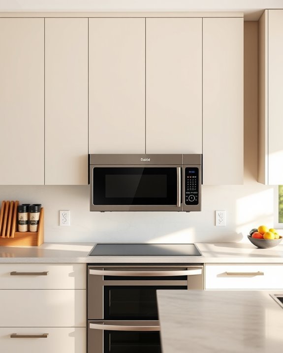space saving kitchen microwave installation