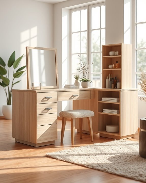 space saving l shaped design