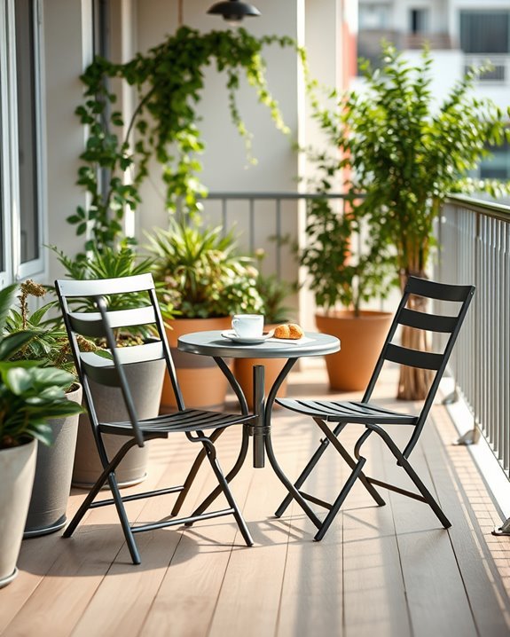 space saving outdoor seating solution