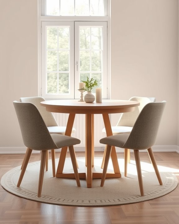space saving round dining tables