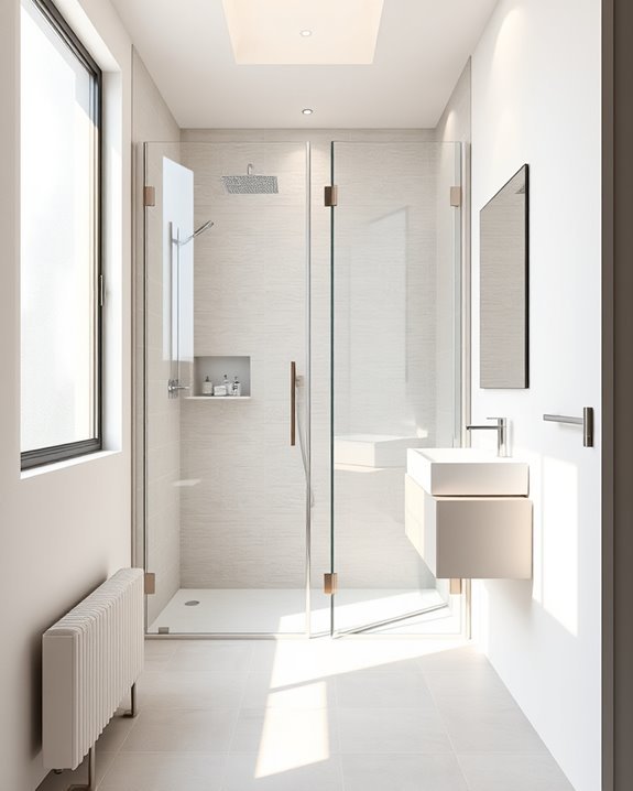 space saving stylish shower doors