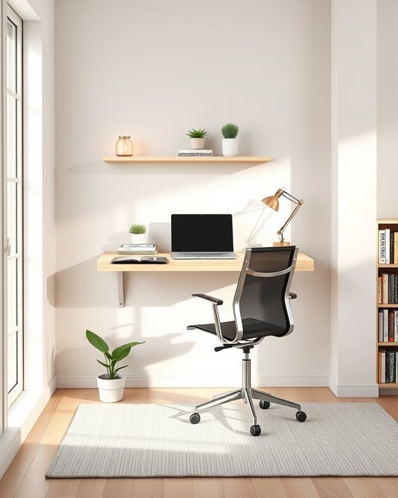 space saving wall mounted desk