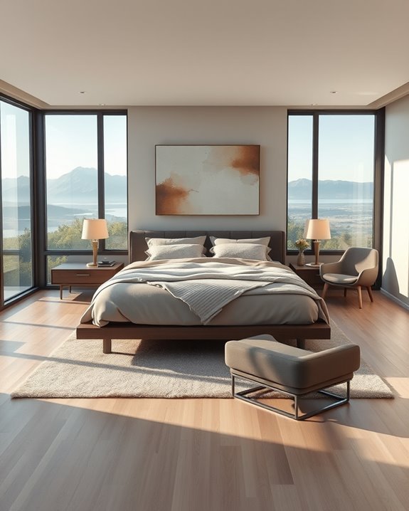 spacious connected bedroom design