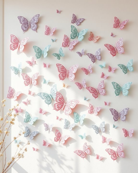 sparkling butterfly decor accents