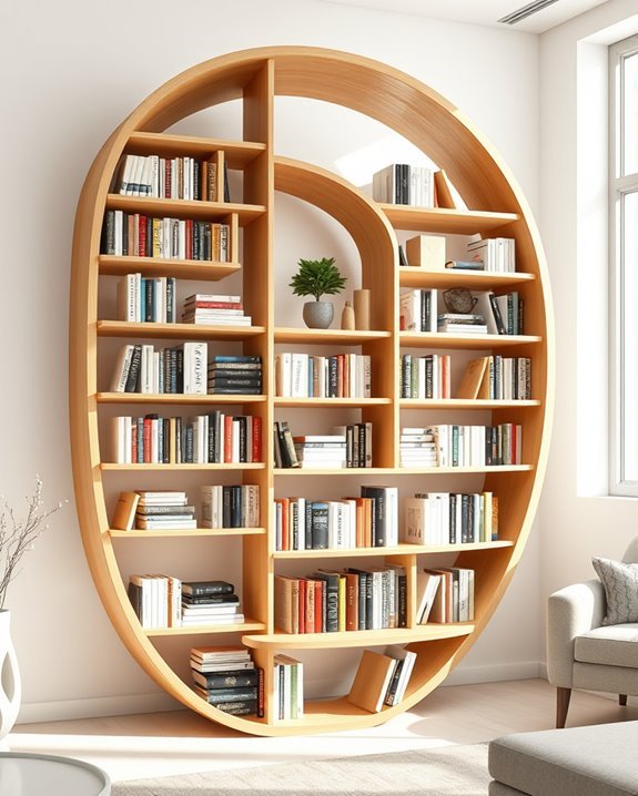 spiral bookshelf design elegance