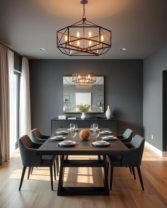 statement lighting elevates dining