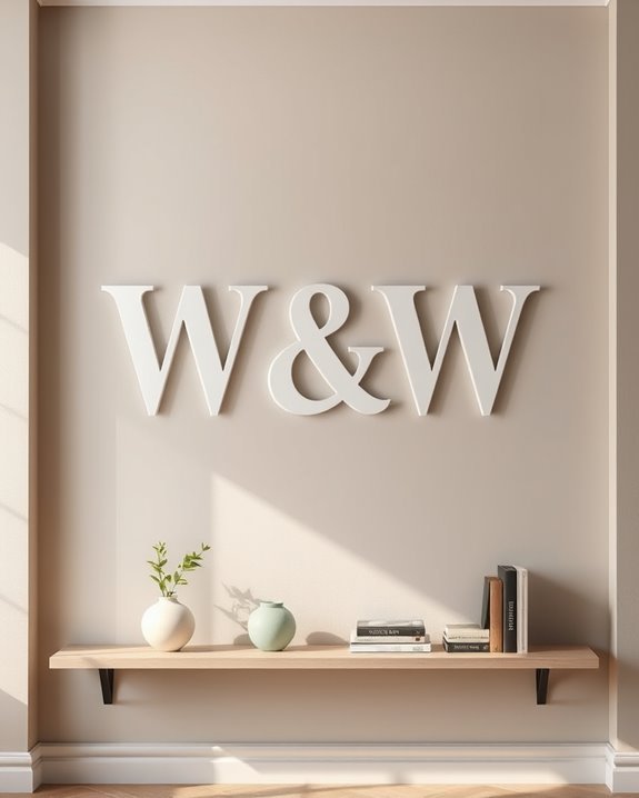 statement typography enhances decor
