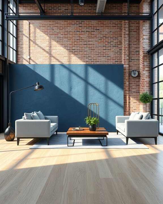 steel blue industrial elegance