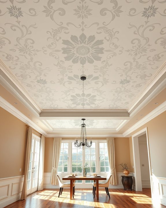 stenciled ceiling artistry transformation