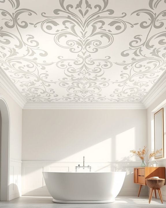 stenciled ceiling design ideas