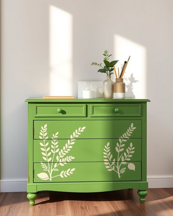 stenciled designs for dressers
