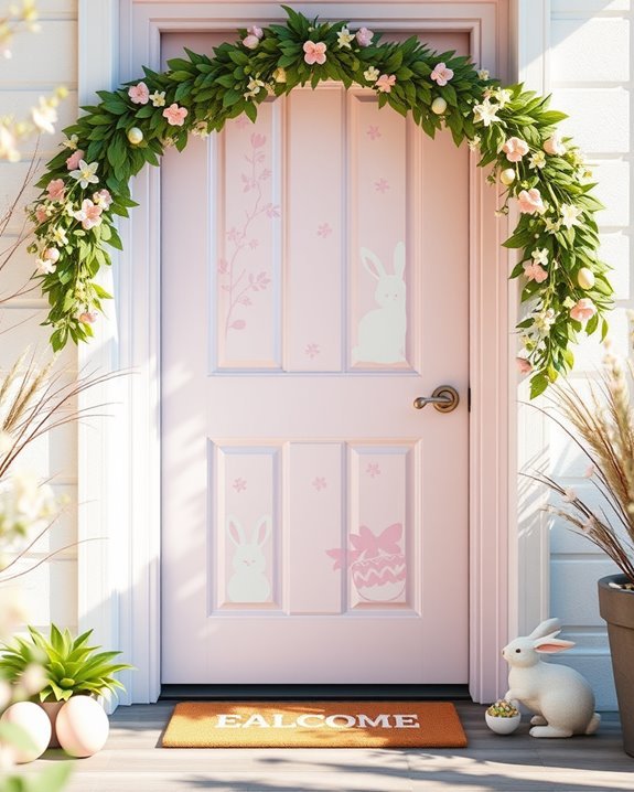 stenciled door seasonal designs