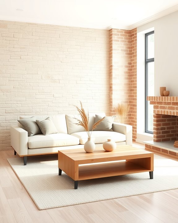 stone and brick accents