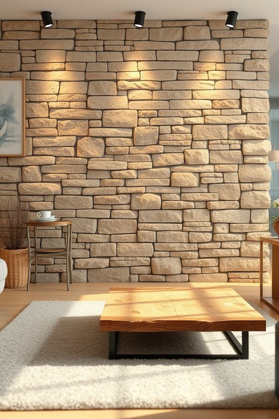 stone wall spotlight design