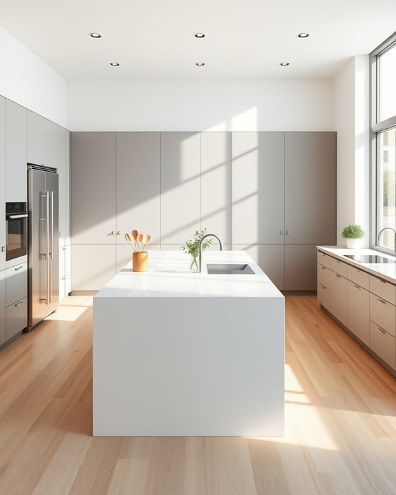 streamlined minimalist kitchen design