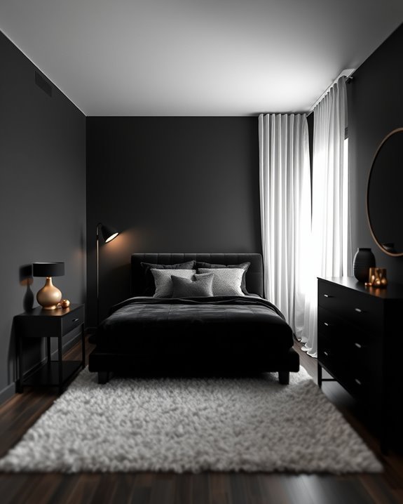 striking black decor elements