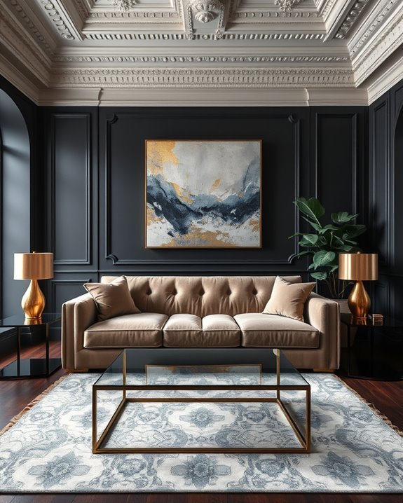 striking deep charcoal elegance